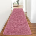 Soft Runner Rug for Bedroom Living Room, 3x10 ft Fluffy Blush Pink Rug for by TENNOLA
