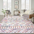 KUTA Boho Living Room Rug 8x10, Moroccan Multi-Color Washable Area Rugs Non Slip by KUTA