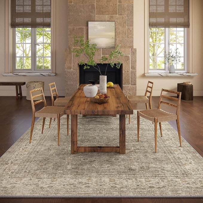 Machine Washable Rugs for Living Room: 10x14 Area Rugs for Bedroom Vintage - Image 5