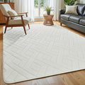 Macgace Ultra Soft Cream White Area Rug by Macgace