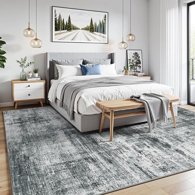 Lofus 8x10 Area Rug for Living Room, Neutral Modern Washable Carpet for Bedroom - Image 2