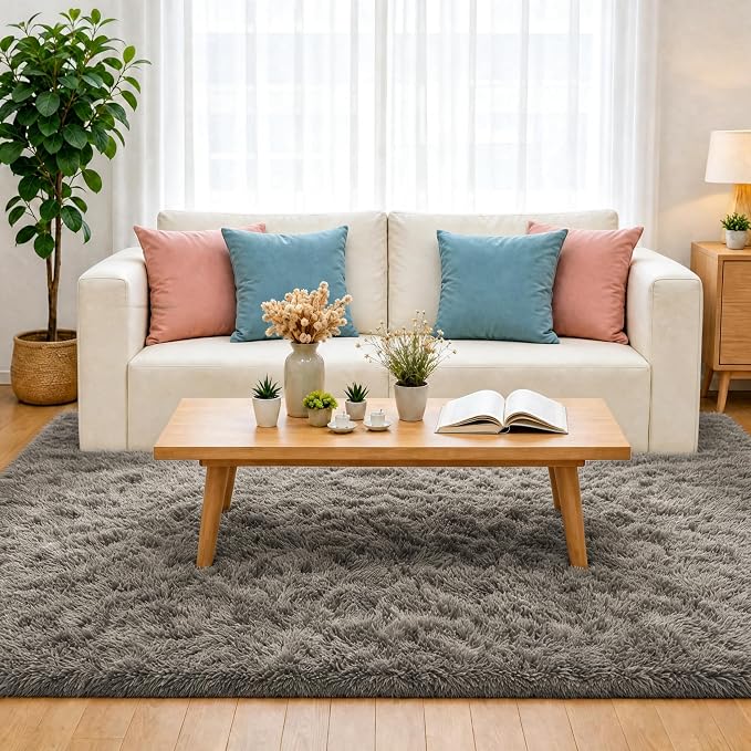 LOCHAS Ultra Soft Indoor Modern Area Rugs Fluffy Living Room Carpets - Image 2