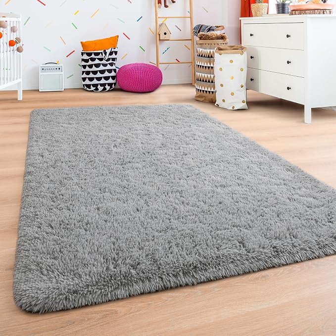 Andecor Soft Fluffy Bedroom Rugs, 5 x 8 Feet Indoor Shaggy Plush Area Rug - Image 2