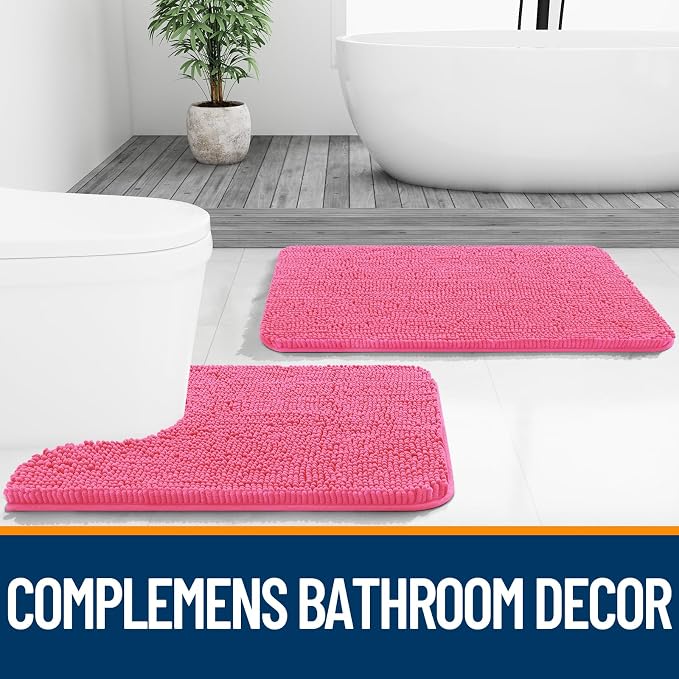 OLANLY Large Bathroom Rugs 40x32, Extra Soft Absorbent Chenille Bath Rugs - Image 7