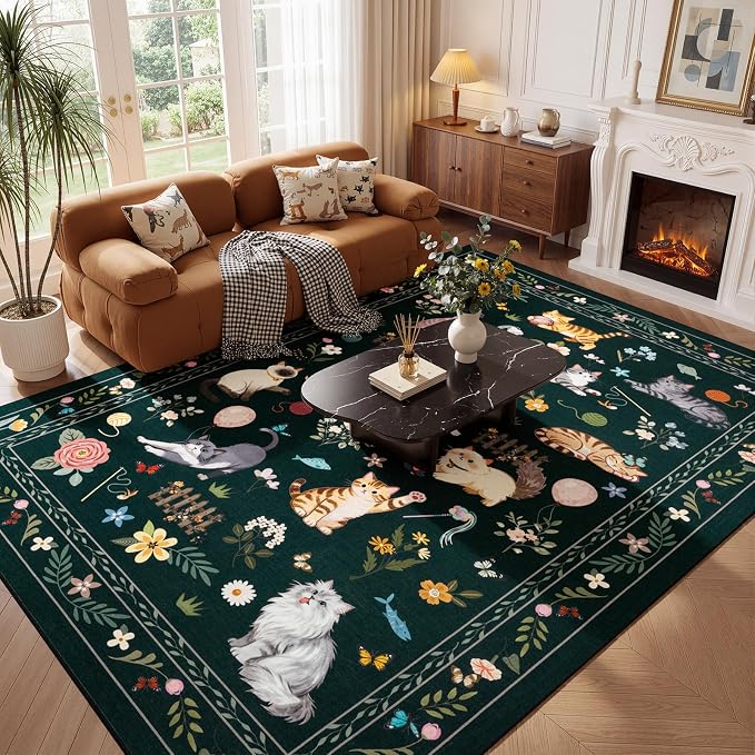Unirea 8x10 Black Cat Area Rugs - Image 9