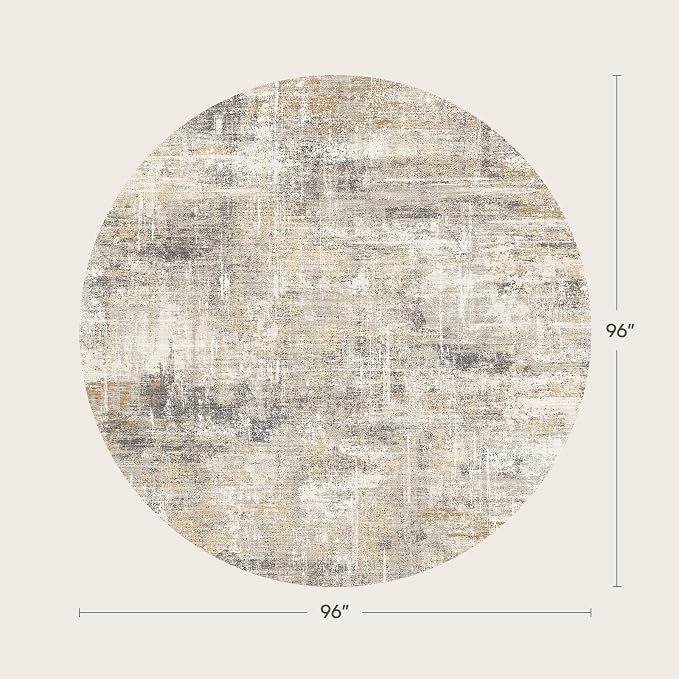 Lofus 8ft Area Rugs for Living Room, Soft Abstract Carpets for Bedroom Dining - Image 2