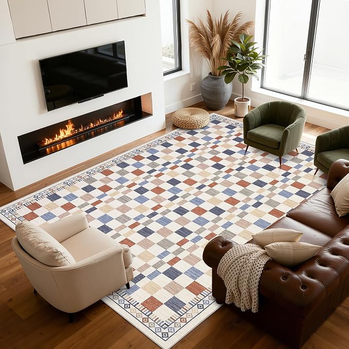 GarveeHome 9x12 Area Rug for Living Room Machine Washable Non-Slip Low Pile - Image 8