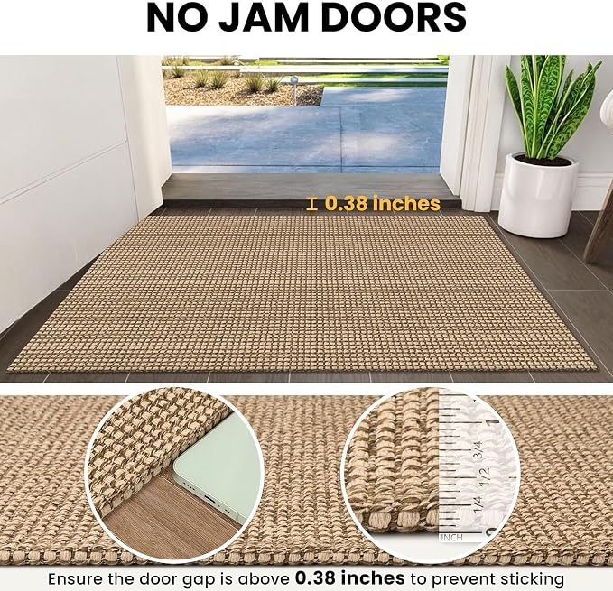 IOHOUZE Washable Runner Rug 2.6x8 Non Slip Rubber Backed Wide Hallway Runner - Image 3