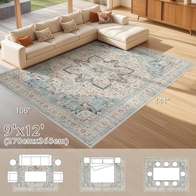 Tortania Area Rug Living Room Rugs - Image 9