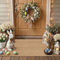 MatEssenz 27.5"x43" Washable Outdoor Front Door Mat, Textured Natural Woven by MatEssenz