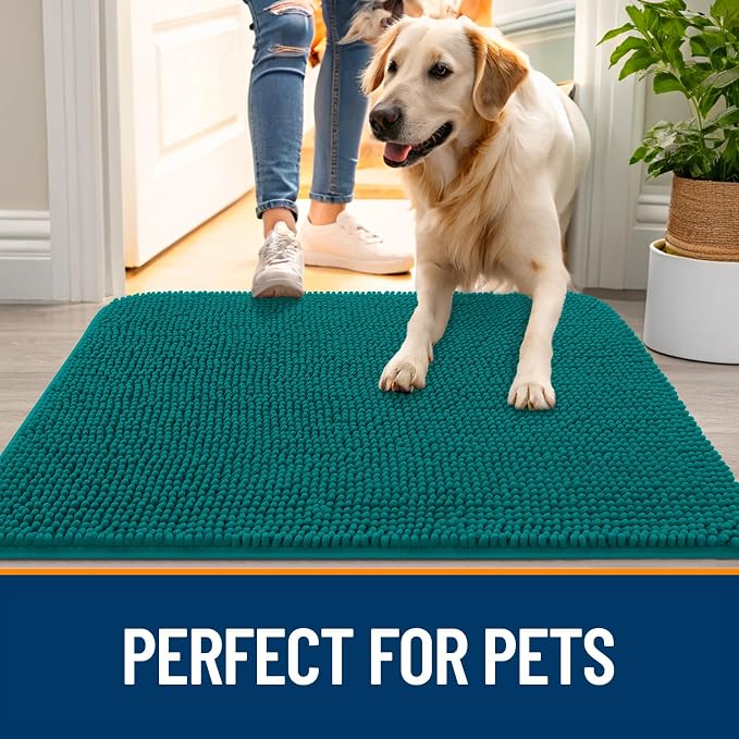OLANLY Dog Door Mat for Muddy Paws 48x30, Absorbs Moisture and Dirt, Absorbent - Image 6