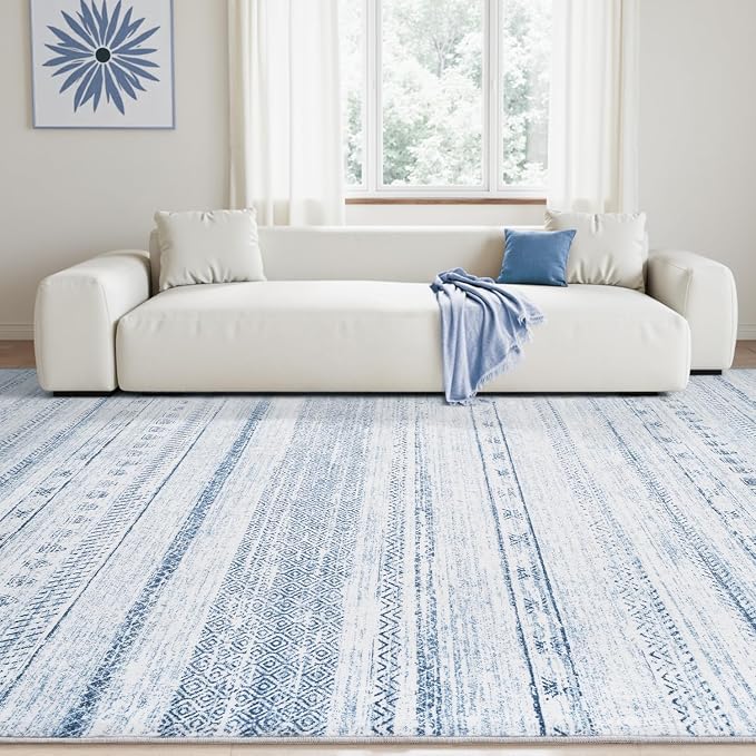 5x7 Area Rugs for Living Room Machine Washable Rug Distressed Indoor Carpet - Image 3