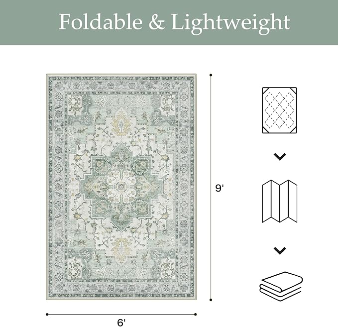 GENIMO Outdoor & Indoor Area Rug 6'x9', Waterproof, Non-Shedding, Easy Cleaning - Image 2