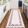 Washable Runner Rug 2x10 Modern Bordered Hallway Runner Rug Non Slip Kitchen by GarveeHome