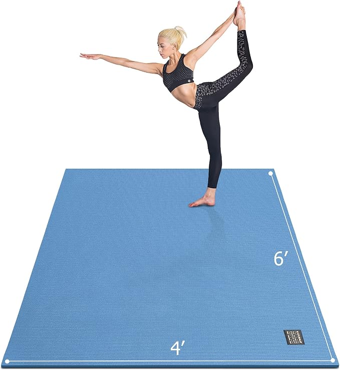 GXMMAT Large Yoga Mat 6'x4'/6'x6'/7'x5', Extra Thick Workout Mats by GXMMAT