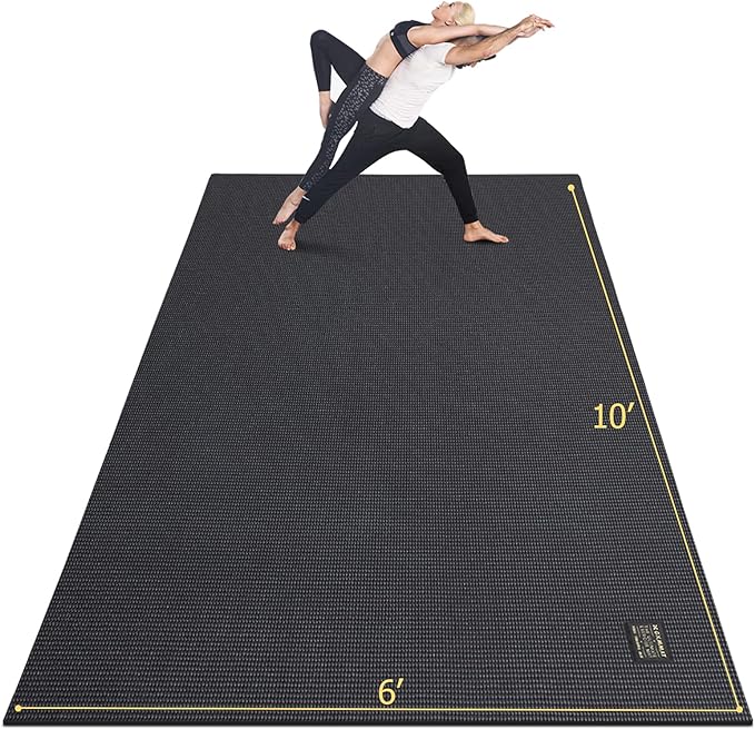 GXMMAT Large Yoga Mat 12'x6'/10'x6'/6'x8', Extra Thick Workout Mats by GXMMAT