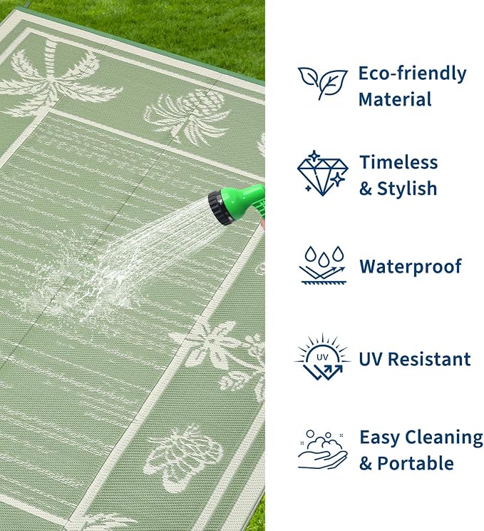 Garvee Outdoor Rug 5x8 Waterproof - Image 3