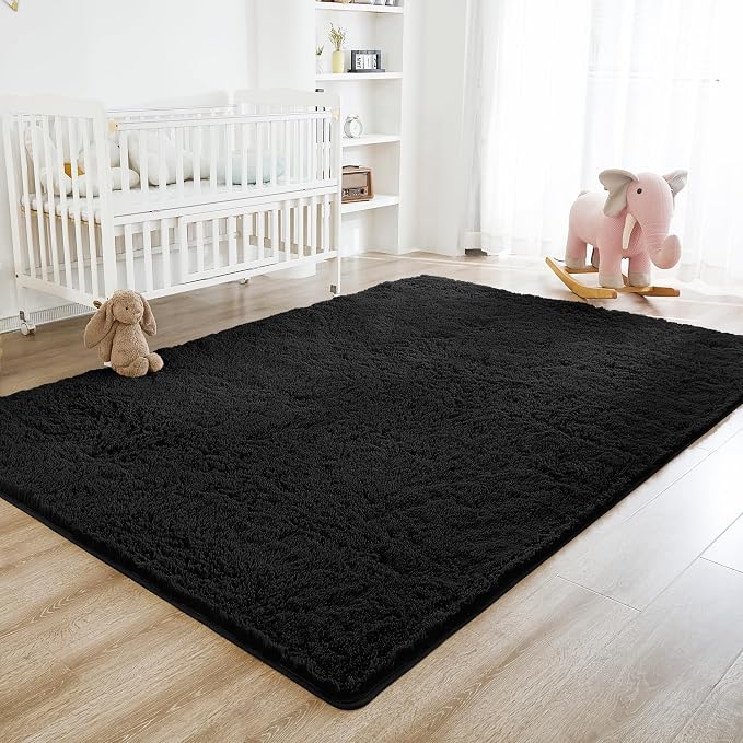 Litanika 8x10 Shag Area Rug for Living Room Bedroom, Non-Shedding Modern Indoor - Image 3