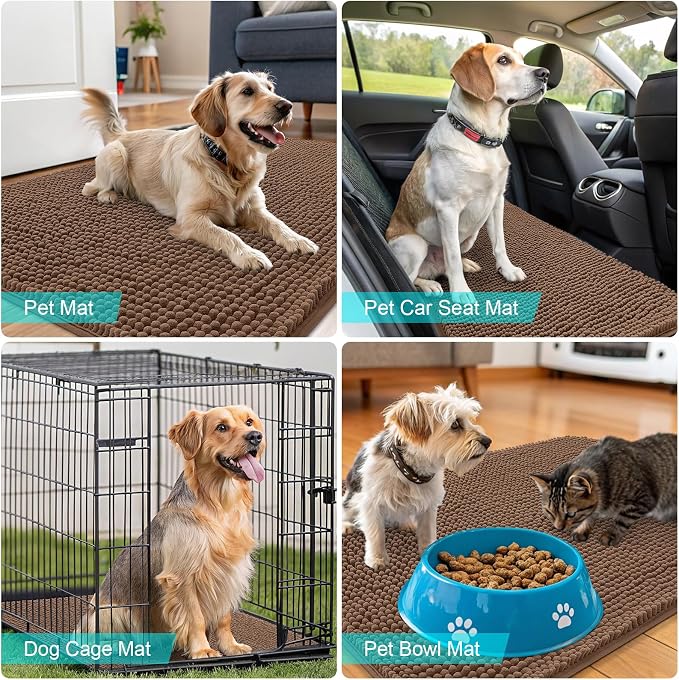 OLANLY Dog Door Mat for Muddy Paws 70x32, Absorbs Moisture and Dirt, Absorbent - Image 7