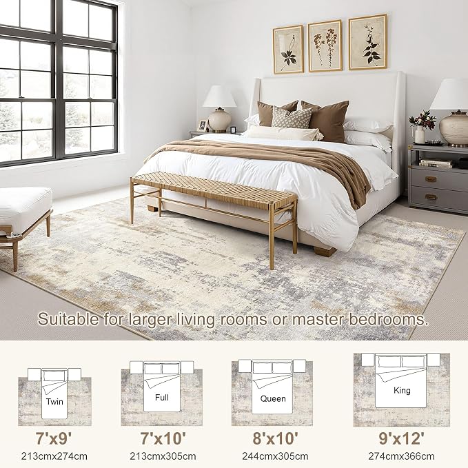 UERMEI 9x12 Area Rug Living Room Rugs - Image 2