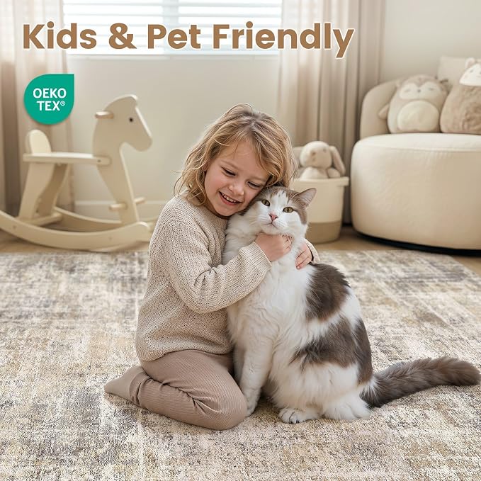cotiled Washable 8x10 Area Rug for Living Room - Image 4