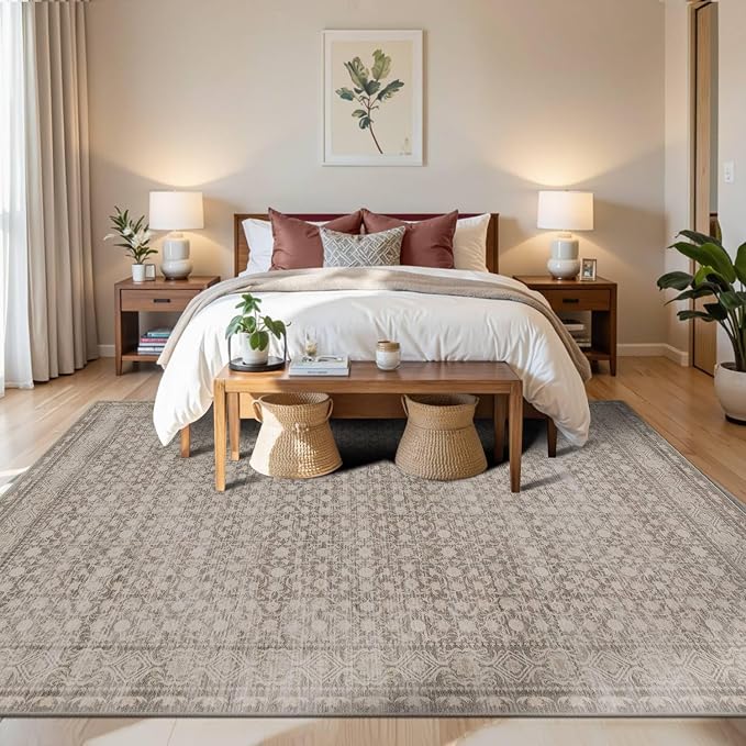 Rugxara 6x9 Washable Area Rug for Living Room, Vintage Large Boho Rugs for - Image 3