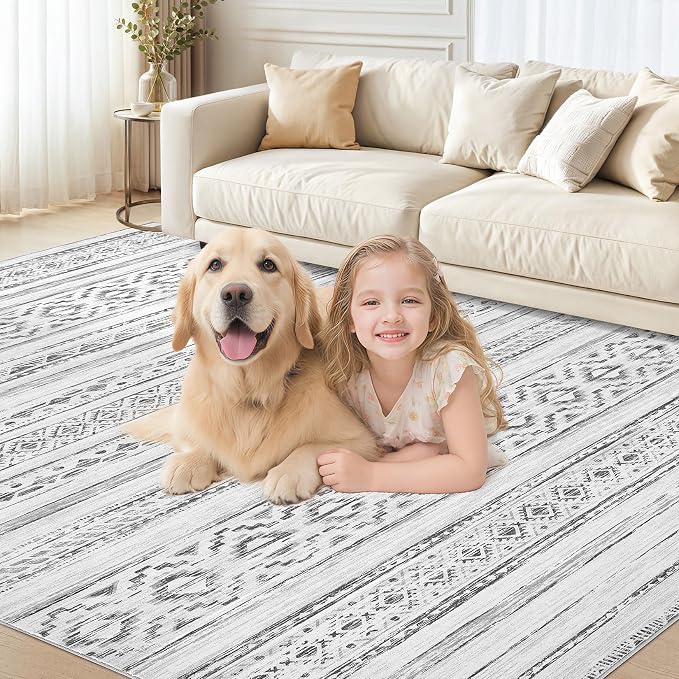 cotiled 7x9 Area Rugs Living Room Rug: Washable Boho Rugs - Image 5