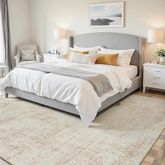 5x8 Area Rugs for Living Room Washable Rug: Anti-Skid Abstract Modern Living - Image 2