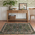 jinchan Zenith Floral 3x5 Area Rug Machine Washable Soft Low-Pile Non-Slip by JINCHAN