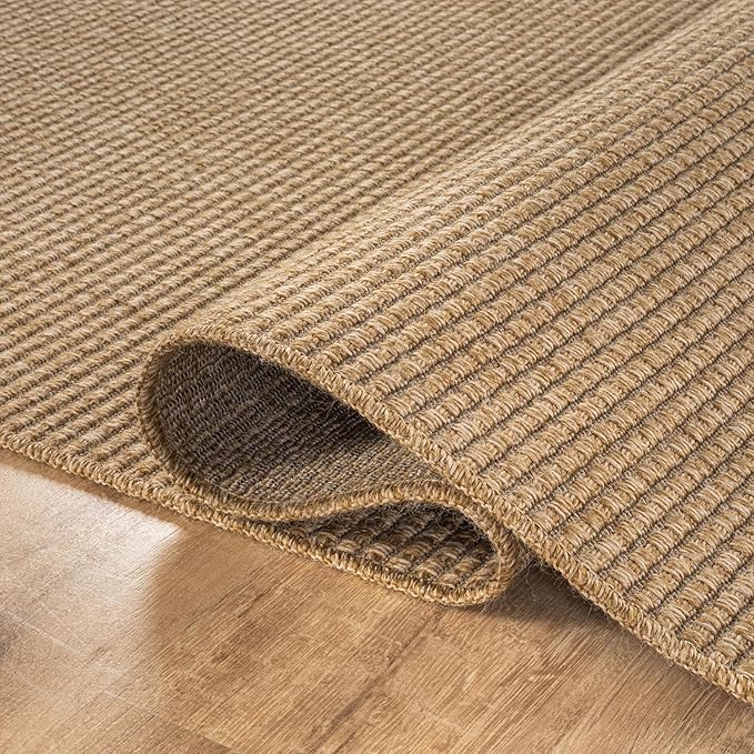 CAMILSON Easy Jute Rug 5x7, Indoor Outdoor Natural Color Farmhouse Area Rugs - Image 4