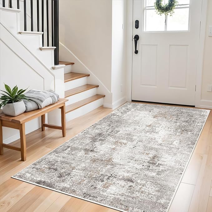 4x6 Washable Entryway Rug – Non-Slip Low-Pile Small Area Rug by ZHXXUJ