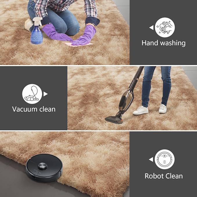 Shag Runner Rug for Bedroom Living Room 3x7 Upgrade Non-Slip Fluffy Soft - Image 5