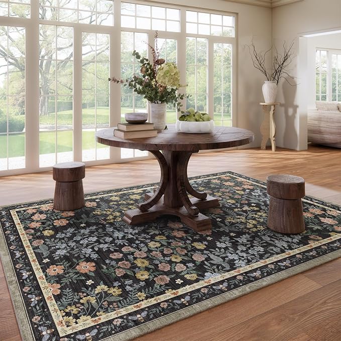 9x12 Rugs for Living Room: Washable Area Rugs for Bedroom Vintage Stain - Image 7