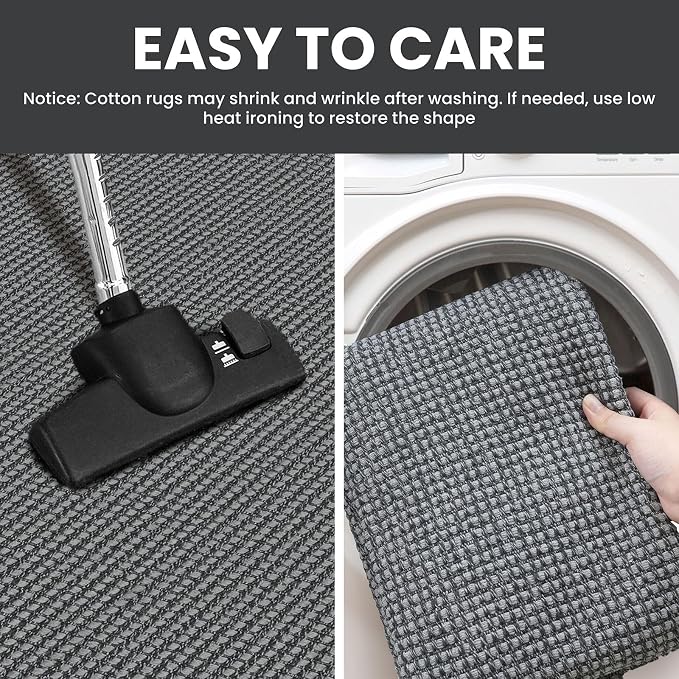 IOHOUZE Washable Runner Rug 3x8 Non Slip Rubber Backed Wide Hallway Runner - Image 4