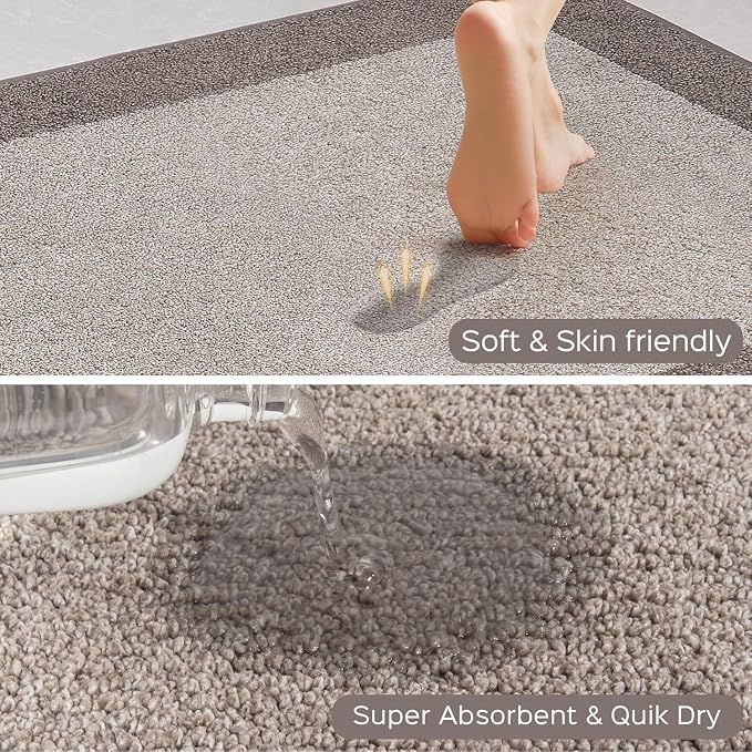 Machine Washable Kitchen Rug 32" x 48", Non Slip Indoor Door Rug, Absorbent - Image 2