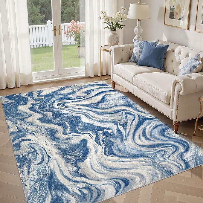 DMOYEST Living Room Area Rugs-6x9 Abstract Large Soft Indoor Washable Rug by DMOYEST