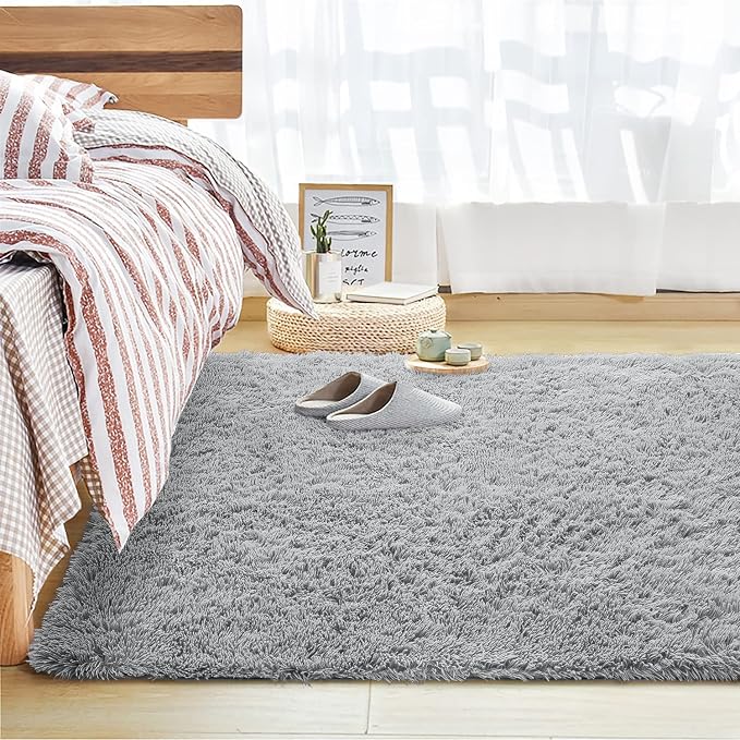 Andecor Soft Fluffy Bedroom Rugs, 5 x 8 Feet Indoor Shaggy Plush Area Rug - Image 9