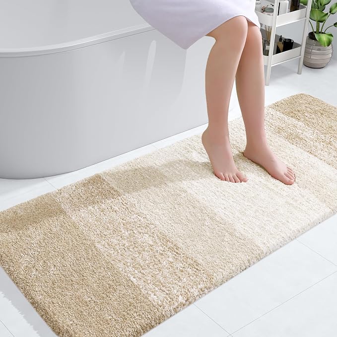 OLANLY Large Bathroom Rugs Mat 54x24, Extra Soft Absorbent Microfiber Bath Rugs by OLANLY