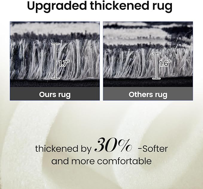 Super Soft Rug for Bedroom, 3x5 Ft Grey and Black Area Rug Classic Checkered - Image 8