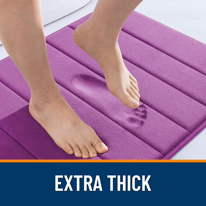 OLANLY Memory Foam Long Bathroom Rugs Runner 47x17, Super Soft Absorbent Bath - Image 6