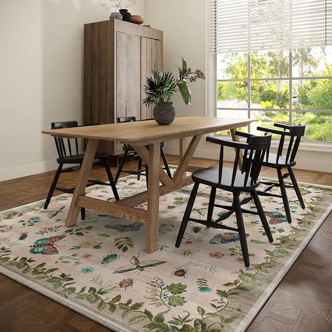Machine Washable Rugs for Living Room: 8x10 Area Rugs Stain Resistant Non Slip - Image 6