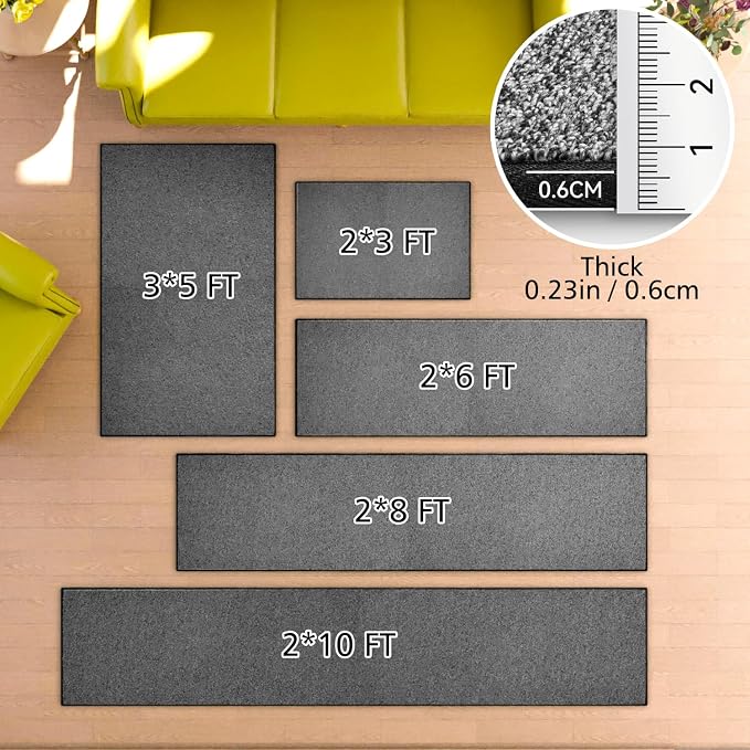 AREDO Door mat with Non Slip Rubber Backing, Washable Soft Floor Carpet - Image 2