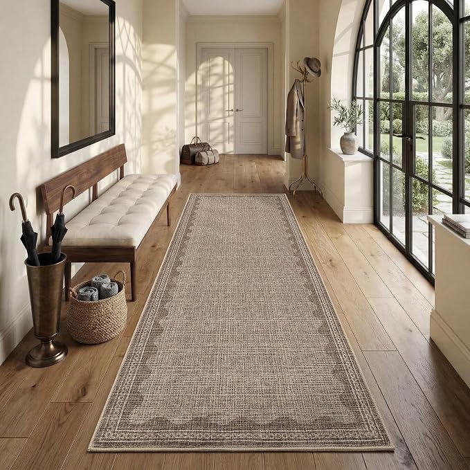 GarveeHome 2x10 Runner Rug for Hallway Washable Kitchen Rugs Non Slip Solid by GarveeHome