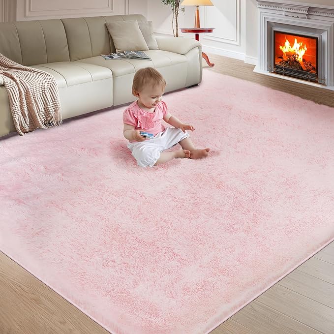 Ultra Soft Rug for Living Room, 8X10 Fluffy Shag Area Rug for Bedroom, Modern by Fairblink