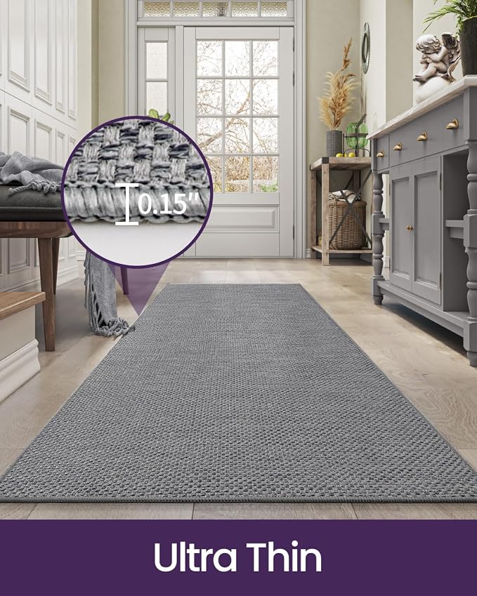 DEXI Hallway Runner Rug 2'4"x12', Non Slip Rubber Backed Runners Carpet - Image 4