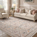 DCX Washable 6x9 Rose Biege Floral Rug by DCXWashableRug