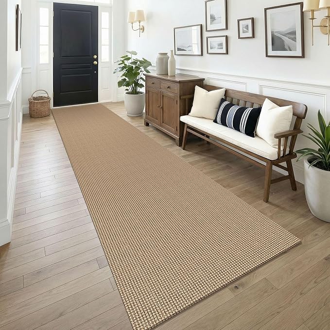 KOZYFLY Boho 3x14 Runners Rugs for Hallway, Long Washable Runner Rug, Woven Non by KOZYFLY