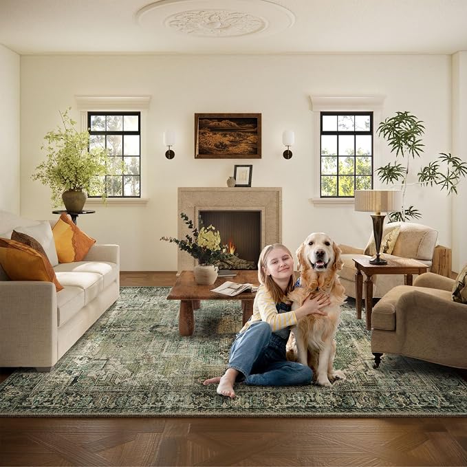 palohom 10x12 Area Rug Washable Rugs: Large Living Room Rug Stain Resistant Non - Image 6
