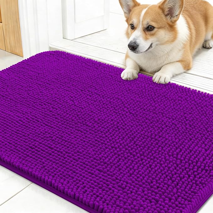 OLANLY Dog Door Mat for Muddy Paws 30x17, Absorbs Moisture and Dirt, Absorbent by OLANLY