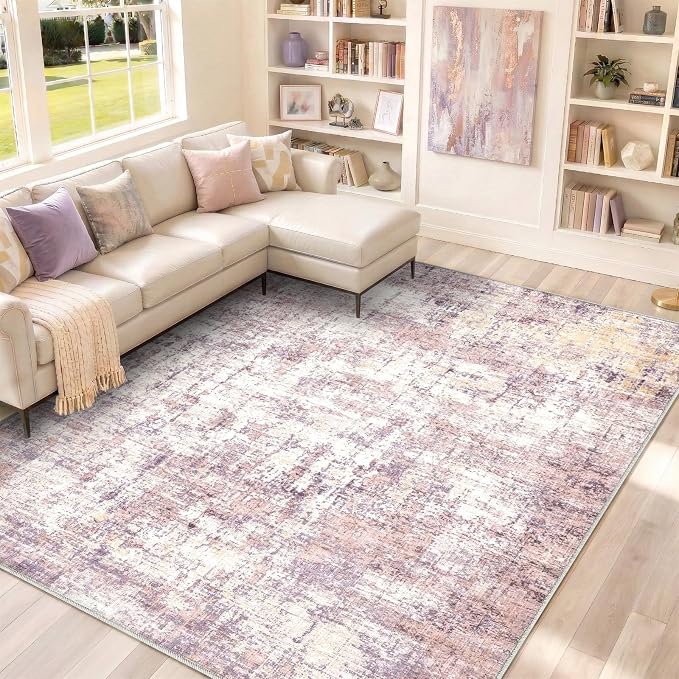 10x12 Area Rugs Washable Living Room Rug-No Slip Soft Carpets Modern Abstract - Image 7